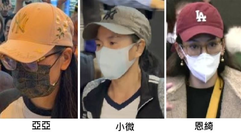 3名武統中配都戴上美國職棒大聯盟球帽返回中國，掀起討論。 圖：陳志金Threads