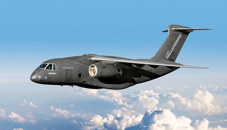 瑞典訂購了 4 巴西 C-390 千禧年多用途軍用運輸機，將取代美國 C-130H 運輸機。 圖：翻攝自 MilitaryNewsUA X 帳號