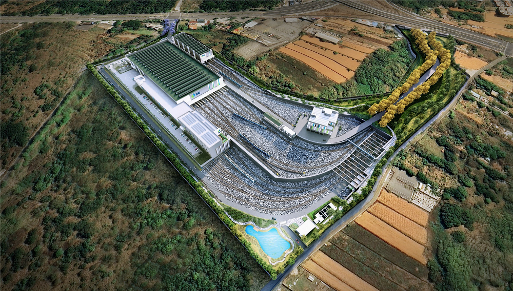 台中捷運藍線龍井機廠模擬圖。 圖：台中市政府/提供