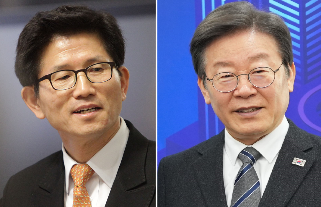 6月3日韓國總統大選，執政黨的金文洙（左）與在野黨領袖李在明（右）是最可能的人選 圖：取自維基百科　新頭殼合成