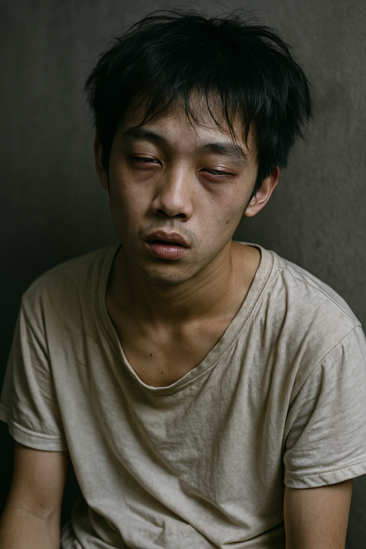 青少年初試毒品風險高，研究顯示家庭介入可降低再犯，輟學則增風險，需跨系統合作防治。（圖為青少年吸毒後示意） 圖：chatGPT 生成 / 曾郡秋 製
