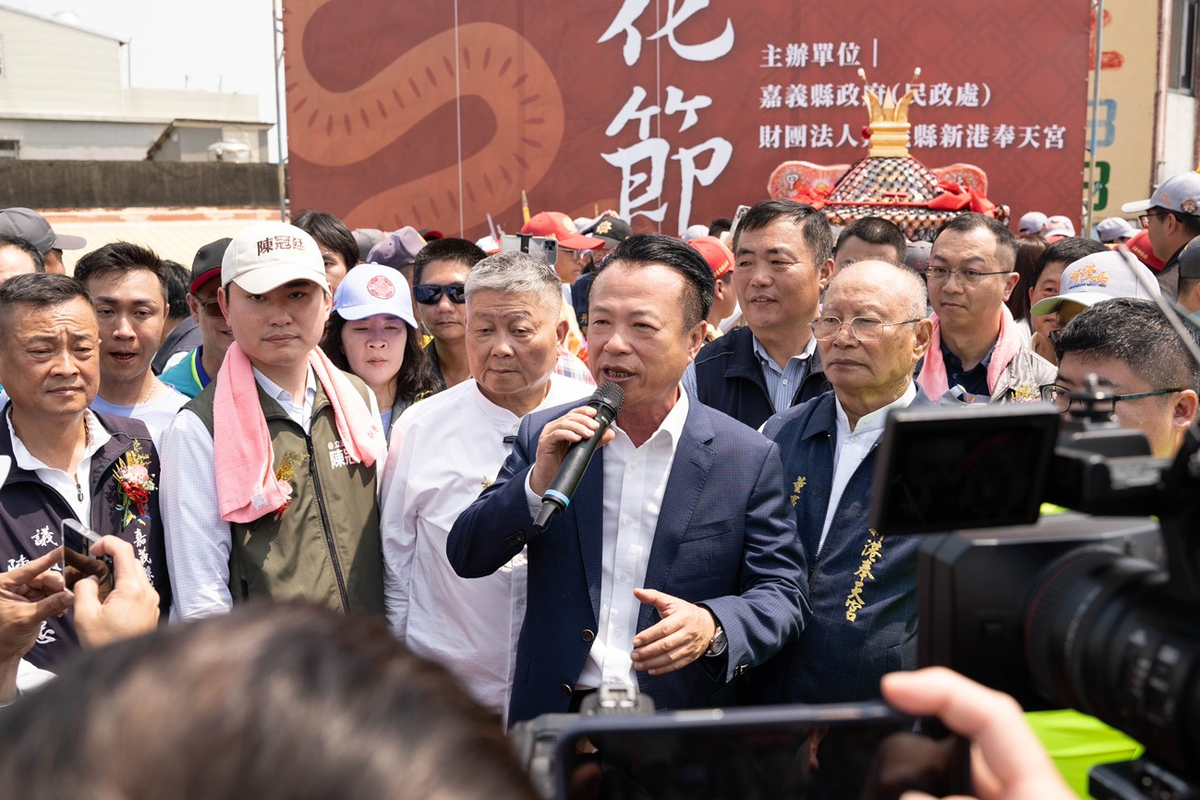 大甲媽遶境新港38週年 翁章梁率各界隆重迎駕 圖：嘉義縣府提供