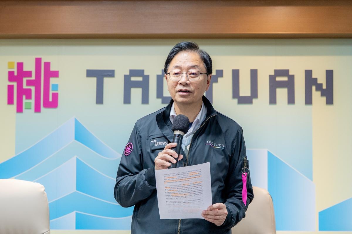 張善政4/10將與竹竹苗首長共商面對美提高關稅對地方產業的衝擊及因應對策。 圖：桃園市政府/提供