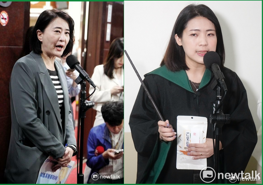 反共護台志工聯盟今（9）日公布委託TPOC台灣議題研究中心針對藍委徐巧芯、王鴻薇所做民調，有47%民眾贊成罷免，不滿意的民眾更高達近9成會簽二階連署書。 圖：張良一／攝，新頭殼合成