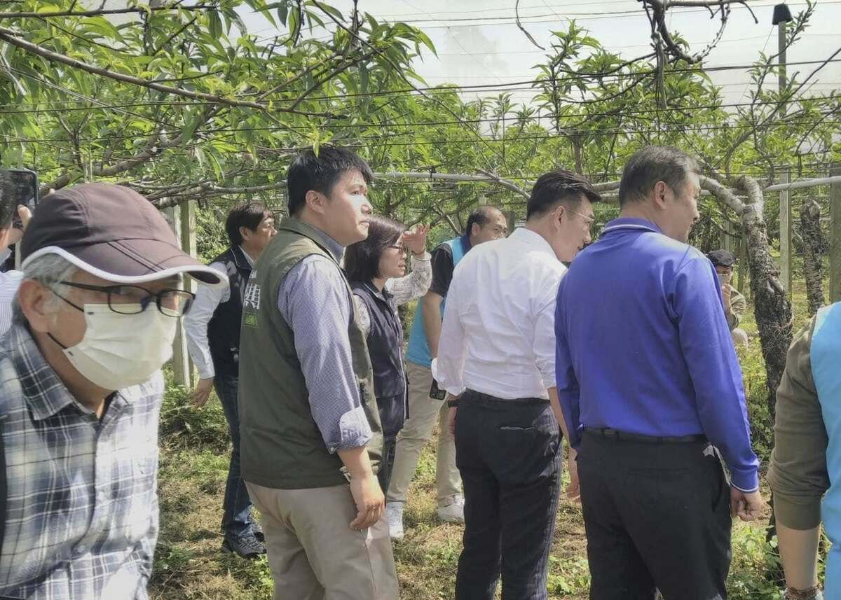 詹智翔參加農損會勘。 圖：詹智翔/提供