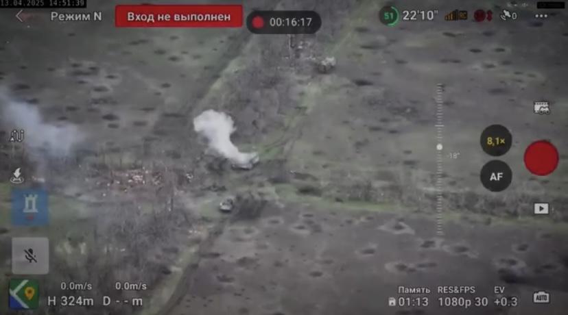 烏克蘭軍隊成功擊毁俄羅斯坦克。 圖： 翻攝自 NoelReports