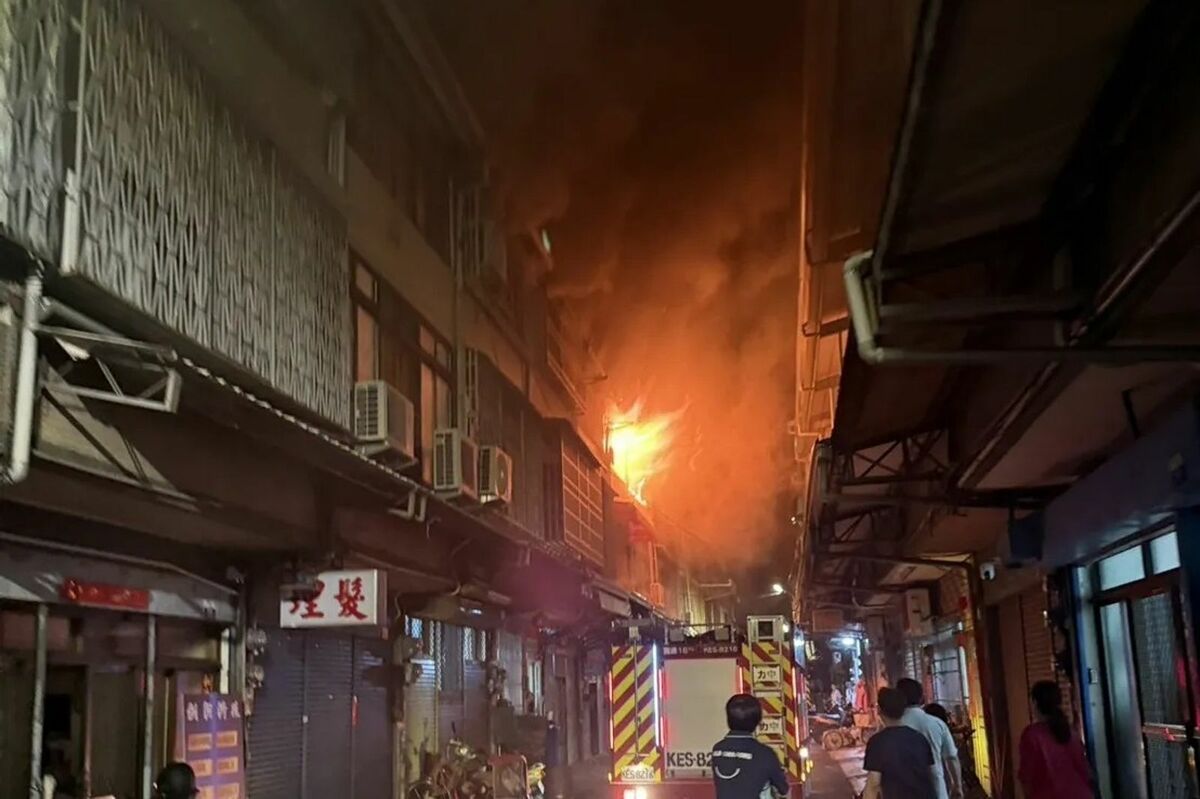 台中大里惡火釀3死。 圖：翻攝畫面