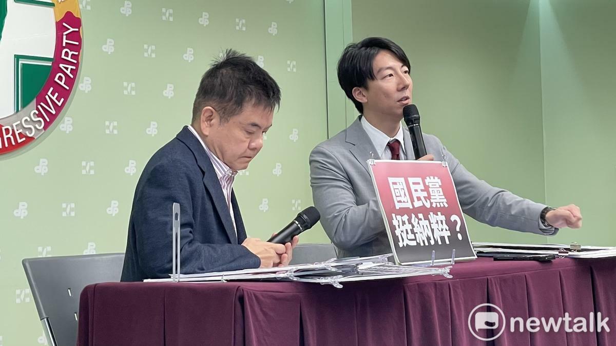 吳崢質疑，國民黨變成納粹黨了嗎 圖：記者高逸帆攝影