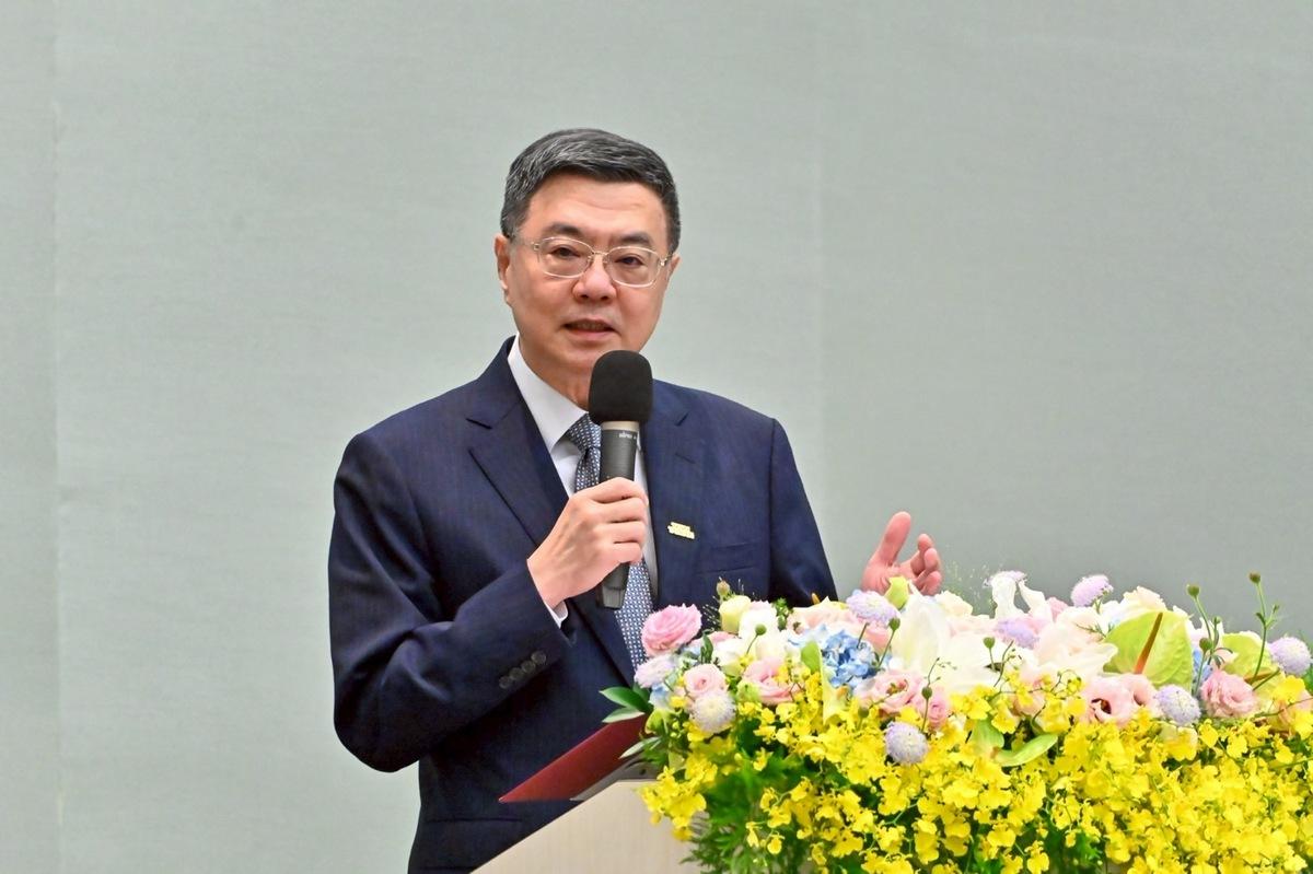 行政院長卓榮泰今（17）天下午出席「中華民國全國工業總會會員代表大會」致詞。 圖：行政院提供