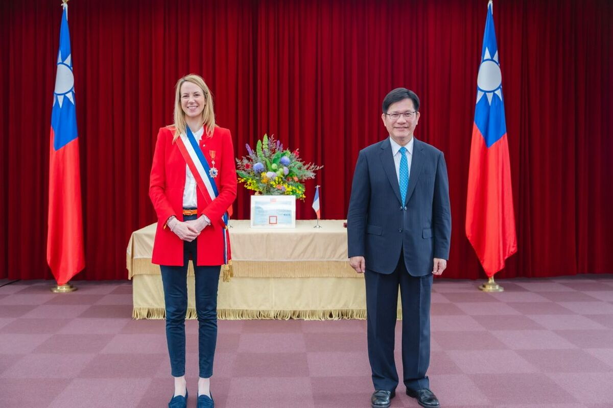 林佳龍感謝杜瑪無償出借運動中心，對我國選手取得國際賽事佳績著有貢獻。 圖：外交部提供