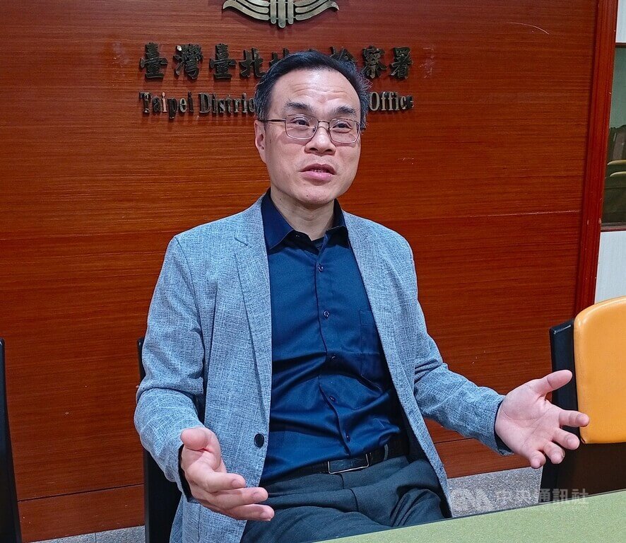 台北地檢署檢察官林達（圖）接受中央社專訪時表示，法院在國安案件中，對於言論自由、金流調查、機密認定及民間組織是否為中共掌控的見解仍有分歧。 圖：中央社