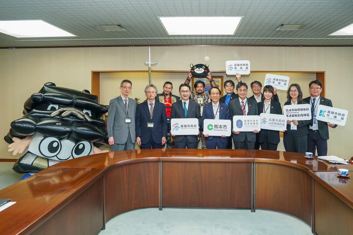 高雄市政府訪團拜會熊本市廳，期盼未來發展更緊密產業合作夥伴關係。 圖：高雄市政府/提供