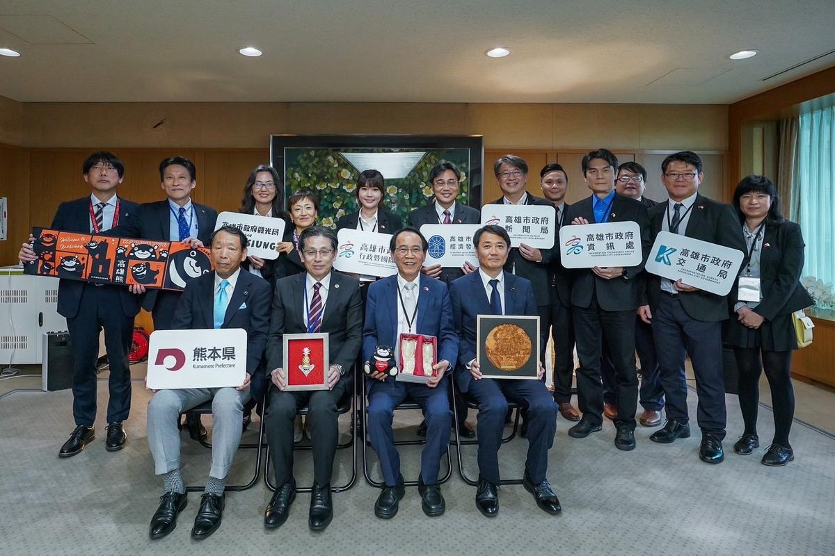 高市府團隊拜會熊本縣廳，展現城市間深厚友誼。 圖：高雄市政府/提供