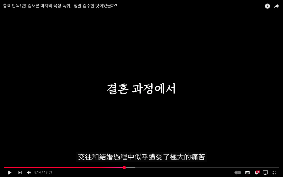 李鎮浩曬出金賽綸生前的新音檔，內容是金賽綸跟友人抱怨美國丈夫讓她承受很大的精神壓力。 圖：翻攝自李鎮浩YT頻道