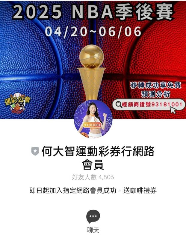 運彩公會推出「三大球星加總分預測挑戰賽」，最高獎金達2萬元。要參加預測請加入運彩公會line粉絲專頁 圖： 運彩公會/提供