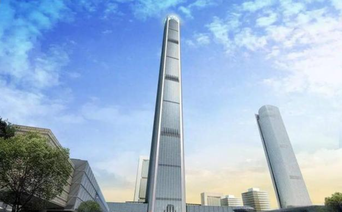 天津117大廈完工模擬圖。 圖:翻攝自百度
