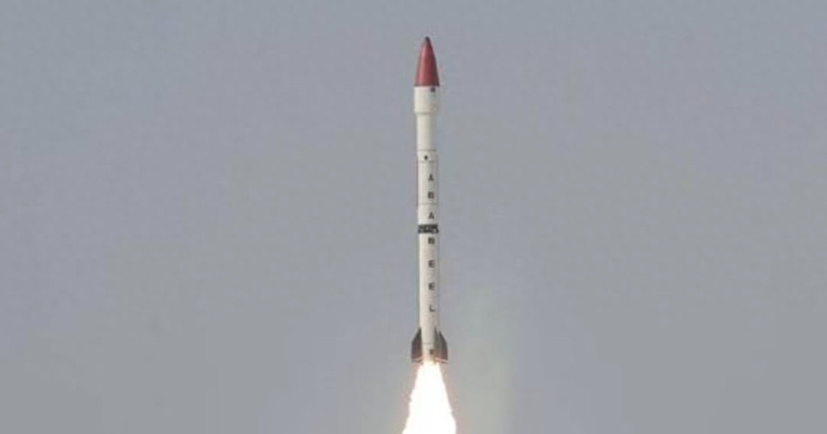 巴基斯坦2023年試射可攜核彈頭「阿巴比爾」中程彈導飛彈。 圖：翻攝自新華網（資料照）