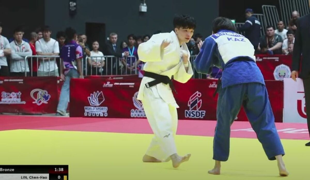 48公斤級女子好手林真豪無緣摘銅。（翻攝JUDO UNION OF ASIA YT）