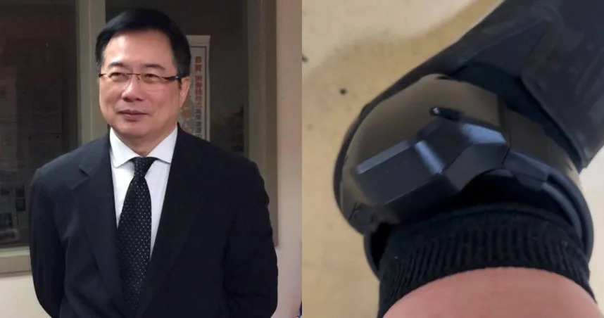蔡正元25日因「三中案」出庭遭法官裁定需戴電子腳鐐。 圖：翻攝蔡正元臉書