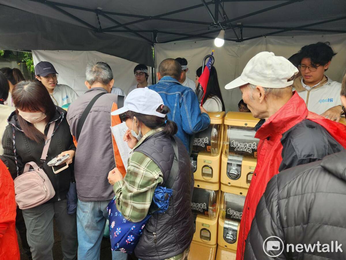 國民黨凱道造勢下午登場。 圖：黃建豪/攝