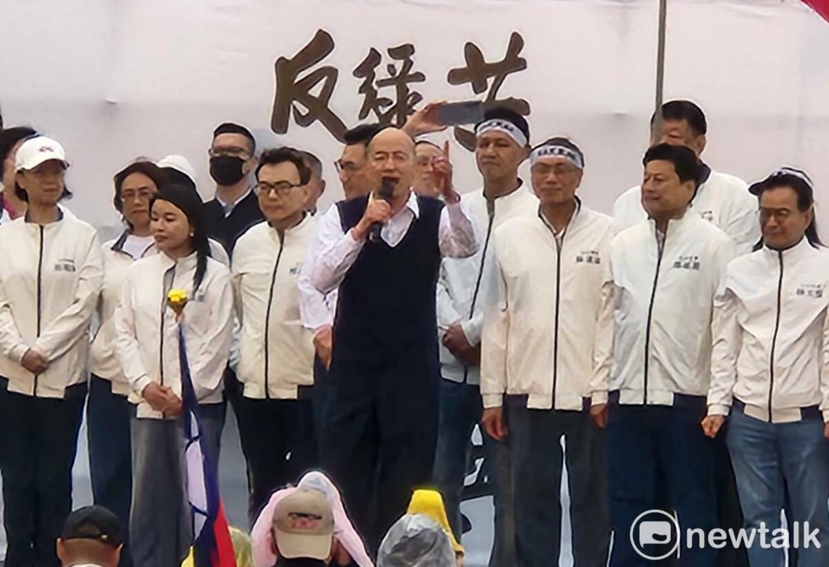 立法院長韓國瑜出席藍白426「反綠共、戰獨裁」活動。 圖：黃建豪 / 提供