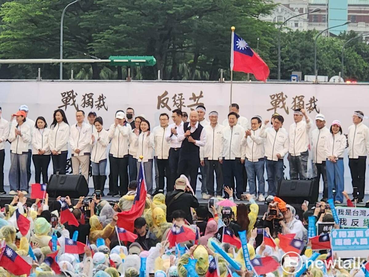 立法院長韓國瑜出席藍白426「反綠共、戰獨裁」活動。 圖：黃建豪 / 提供