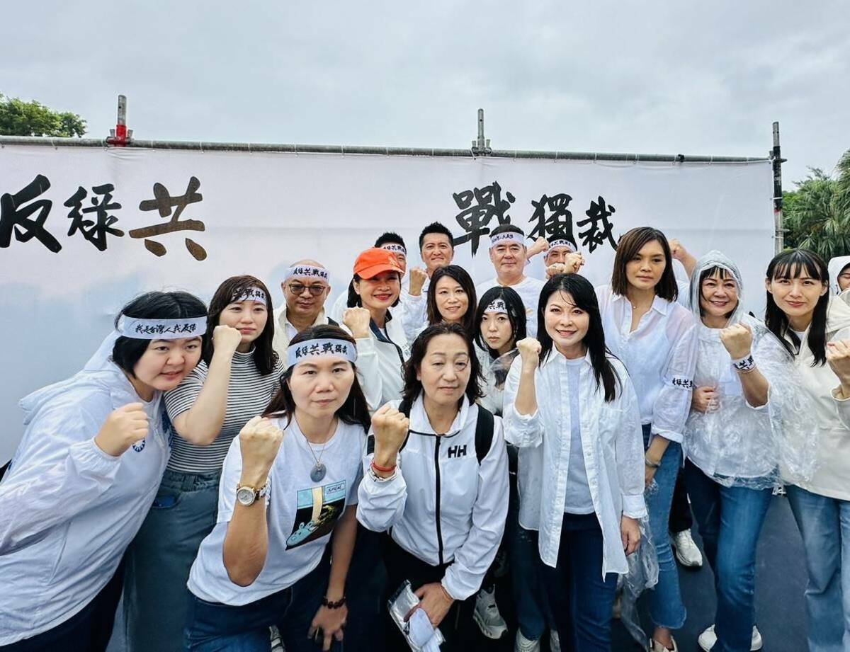 柯志恩率國民黨高雄市議員及多位黨公職人員北上參與凱道集會。 圖：國民黨高雄市黨部/提供
