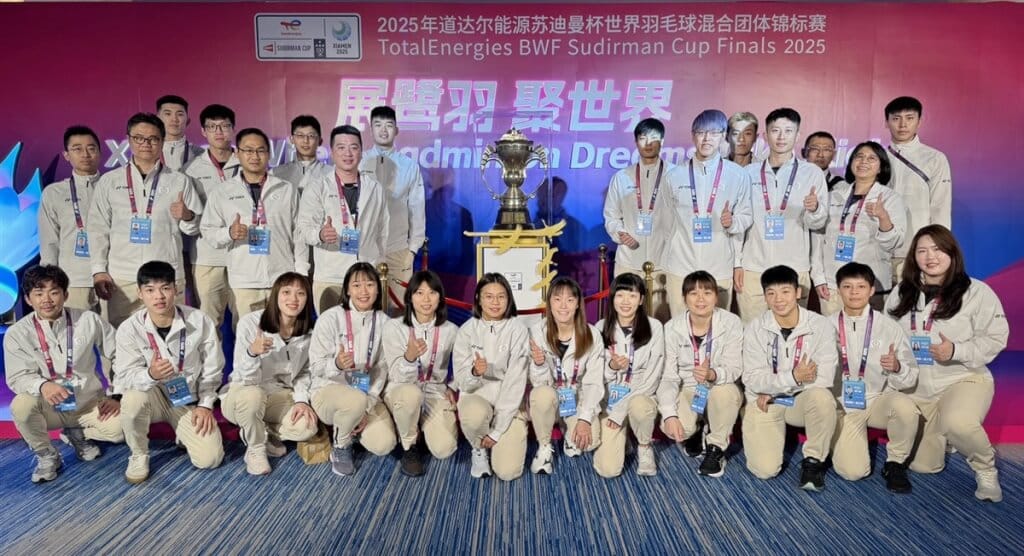 2025年蘇迪曼盃混合團體羽球賽27日起在中國廈門登場，台灣預賽和加拿大、韓國、捷克分在同組，全隊信心滿滿要先力拚8強門票。（羽球協會提供）