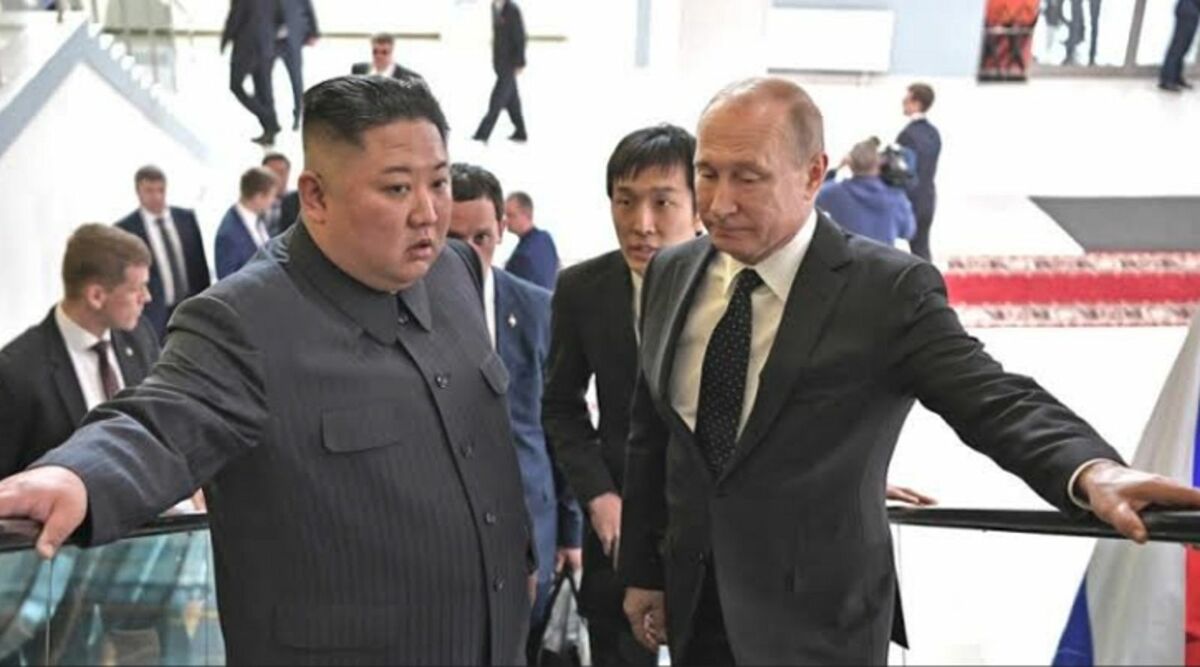 金正恩根據去年與俄羅斯簽署的戰略夥伴協議，派兵援助俄羅斯奪回庫斯克地區。（翻攝自X @kimjungil2）