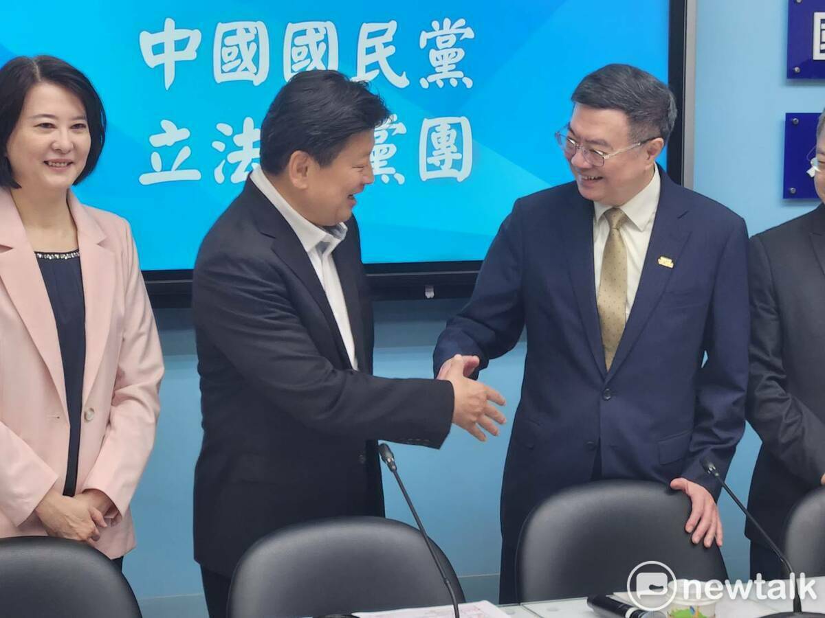 行政院長卓榮泰拜會國民黨團說明4100億元特別預算規劃。 圖：黃建豪/攝
