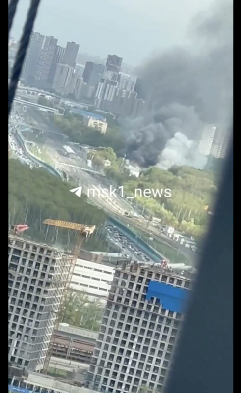 莫斯科洗浴中心大火。 圖：翻攝自Ｘ