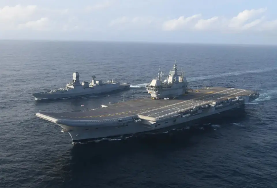 「維克蘭特號」航空母艦。 圖：翻攝自 騰訊新聞 軍武大V