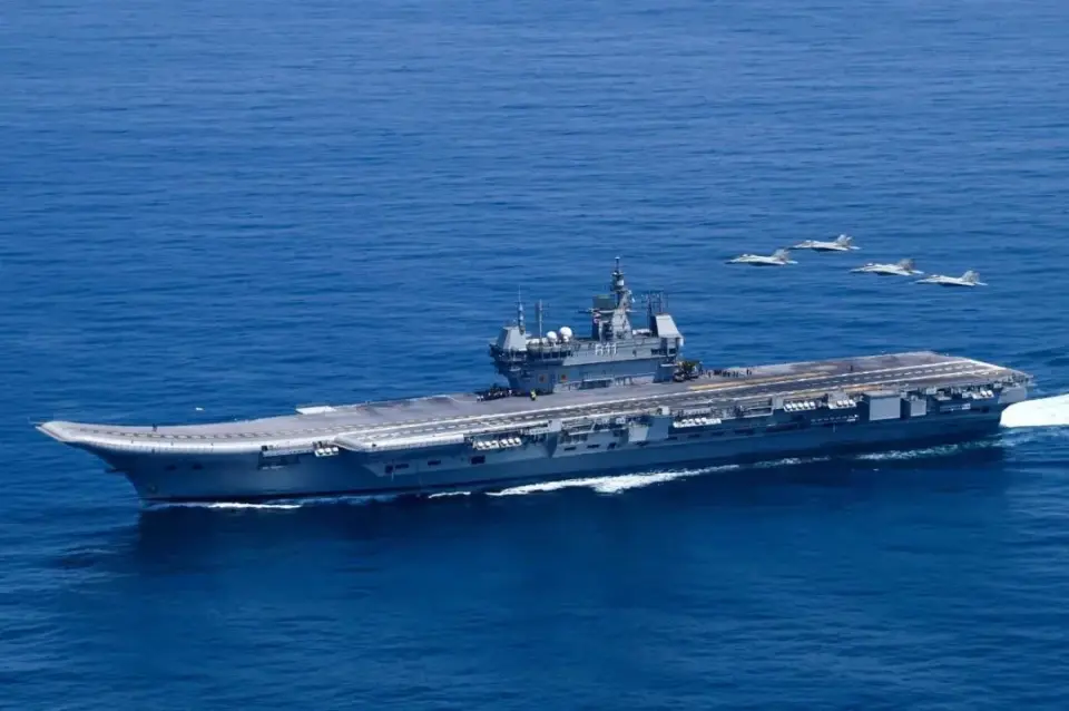 印度軍隊航空母艦「維克蘭特號」。 圖：翻攝自 騰訊新聞 軍武大V