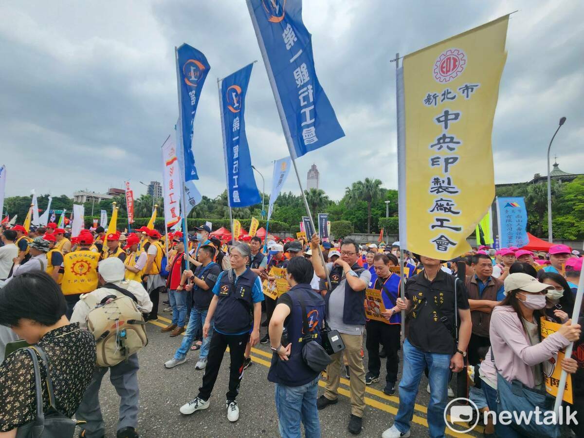 五一勞工大遊行今年再度於凱道前登場。 圖：黃建豪/攝