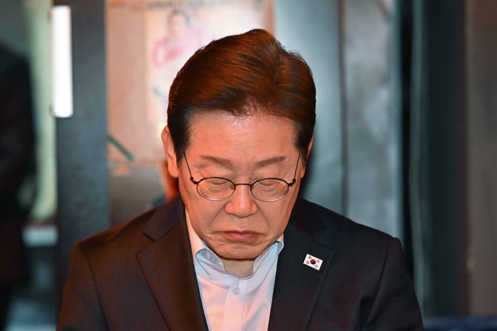 韓國共同民主黨總統候選人李在明。（韓聯社）