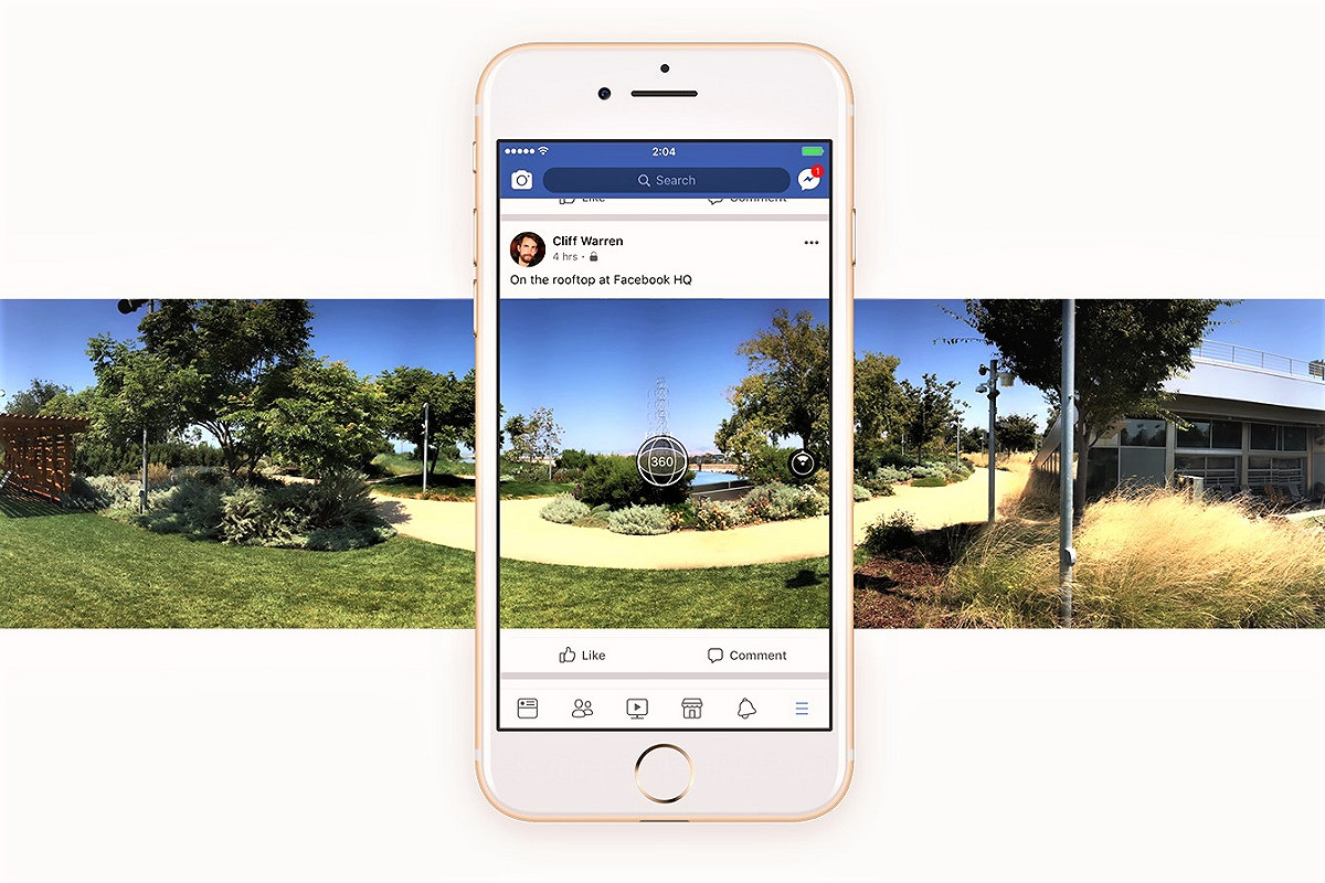 熱門社群網站「Facebook」推出全球性的更新，讓用戶不用買攝影鏡頭，也能夠直接使用臉書內建的功能來拍攝360度的全景照片！ 圖：翻攝自 臉書 官方部落格