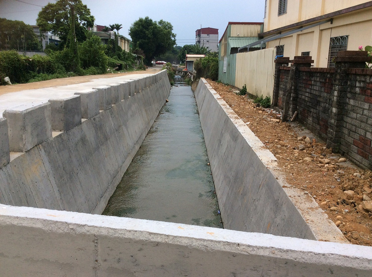 新社幼兒園排水溝拓寬完工。 圖 : 台中市政府/提供