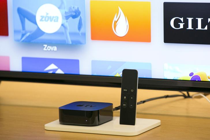 9月12日同步亮相的AppleTV，目前正因價格問題與好萊塢陷入膠著，這也成為秋季發表會之前蘋果最大的問題。 圖：達志影像/路透社