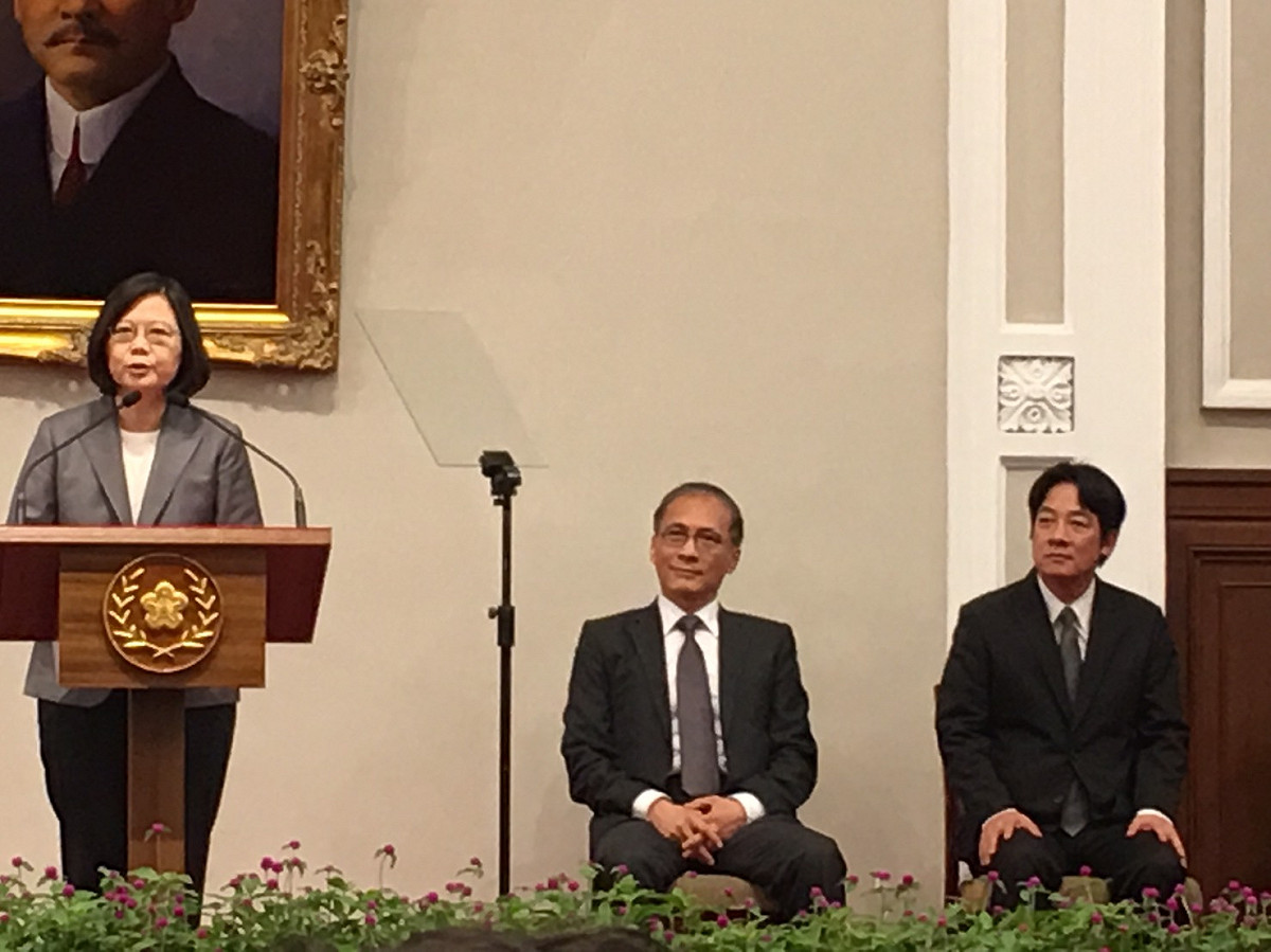 蔡英文宣布賴清德正式接任新閣揆 圖 : 常日豪/攝
