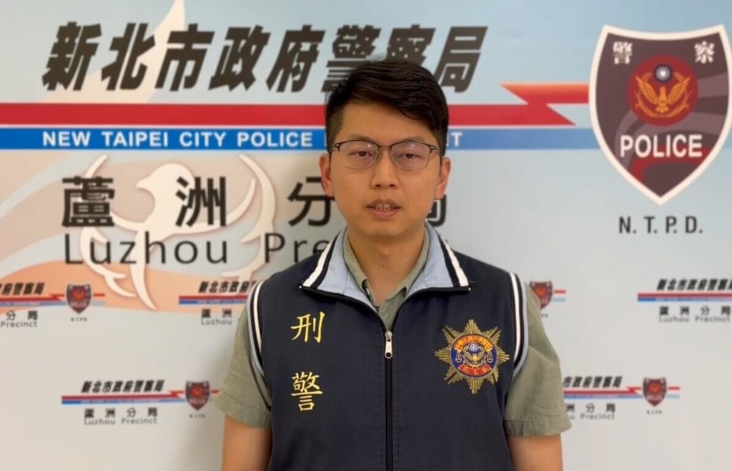 新北市警察局蘆洲分局偵查隊副隊長陳力州（圖）表示，55歲柯姓男子4日酒後騎機車遭攔查拒檢，加速逆向逃逸，謝姓員警奮勇攔車逮人送辦。（警方提供）中央社記者王鴻國傳真  114年5月5日