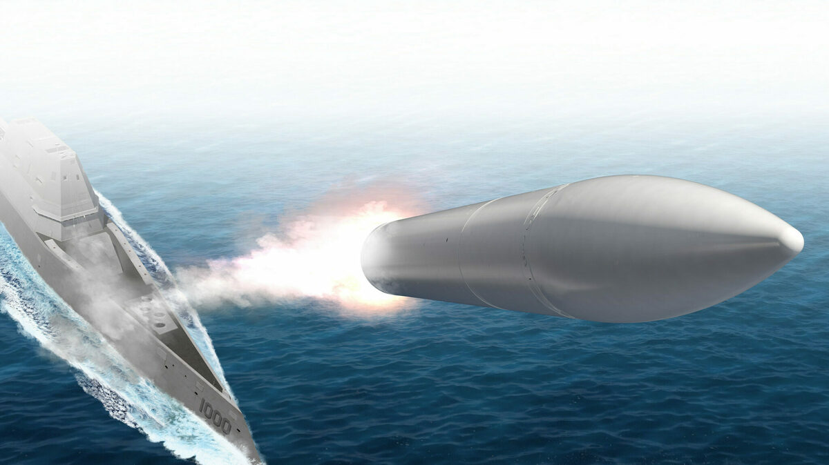 美國海軍計畫在朱瓦特級驅逐艦部署「常規快速打擊」海基高超音速導彈。圖為洛克希德馬丁公司釋出渲染圖。 圖：翻攝Lockheed Martin官網