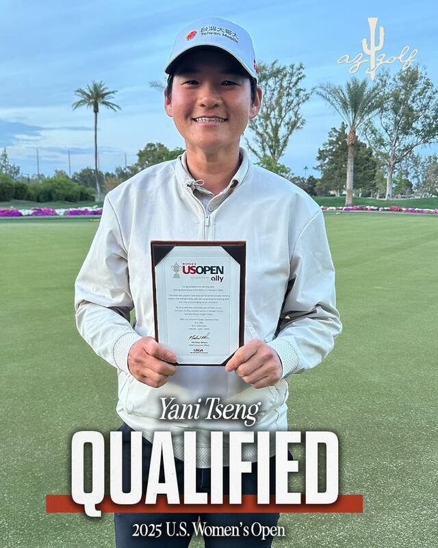 高爾夫名將「微笑球后」曾雅妮6日通過LPGA美國女子公開賽資格賽，睽違9年再度取得會內賽門票。（圖取自instagram.com/azgolfassociation/）
