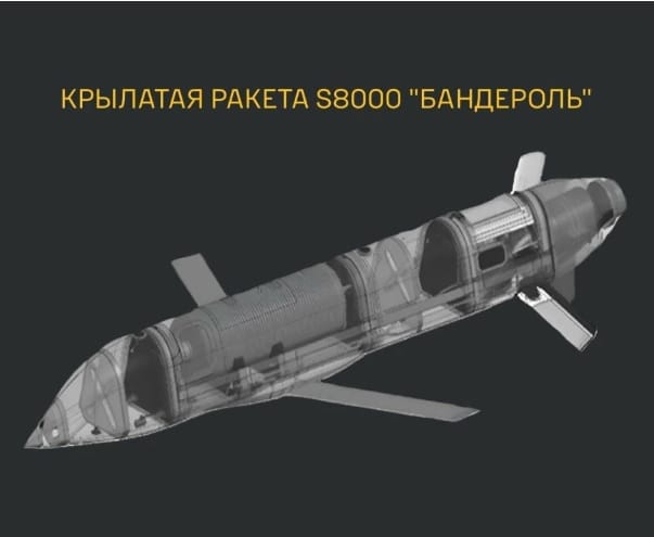 烏克蘭國防情報局近期公開了俄軍最新型巡航導彈「S8000」的相關資訊，認為俄軍計畫透過這種低成本的導彈對烏克蘭進行更全面的打擊。 圖：翻攝自 騰訊網 零度 Military