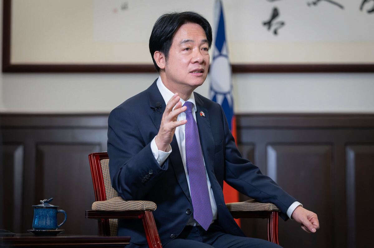 賴清德接受日本媒體《日本經濟新聞社》專訪。 圖：總統府提供