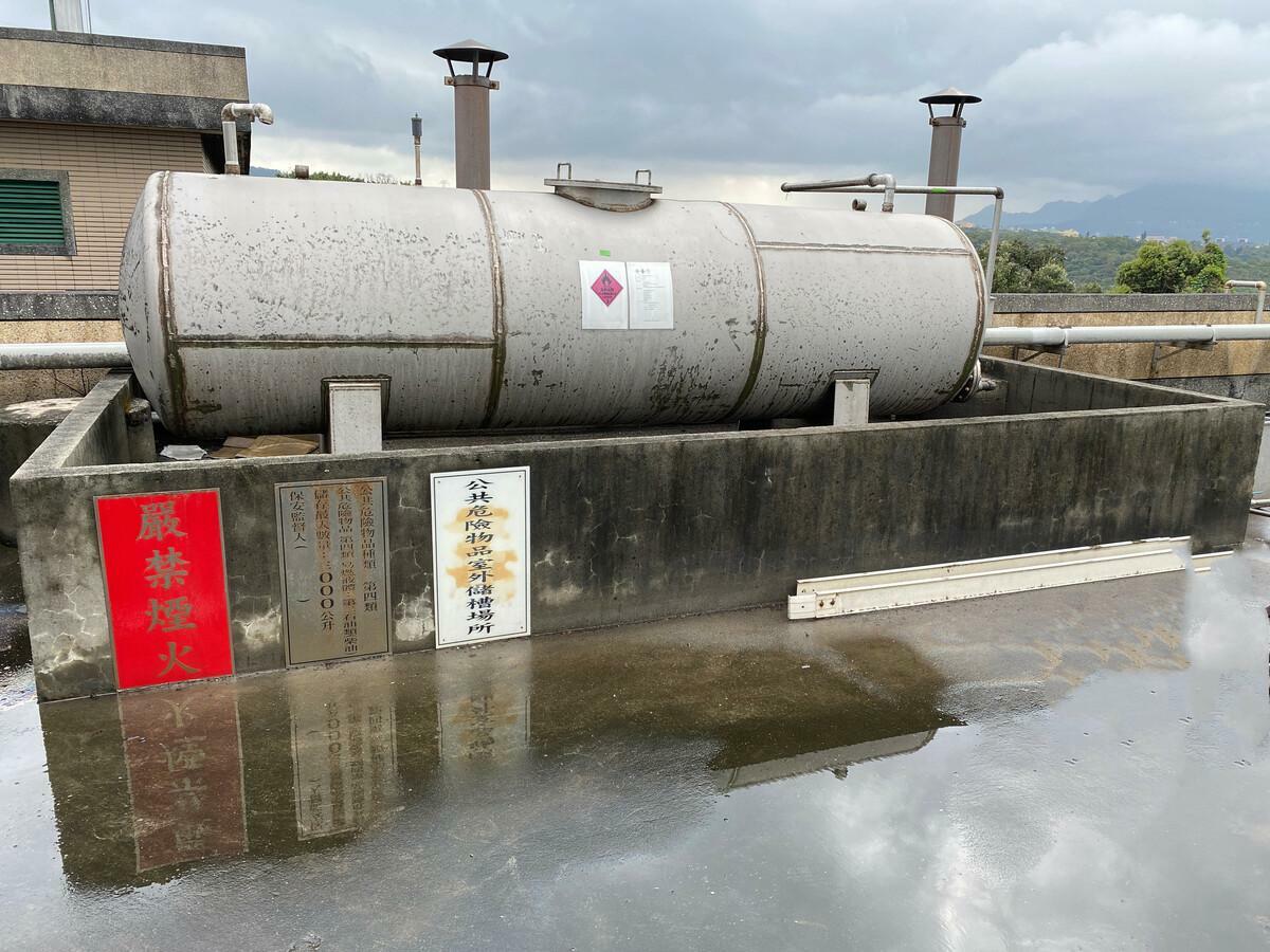 柴油地上儲槽及防污設施設置情形。 圖： 環境部環境管理署／提供