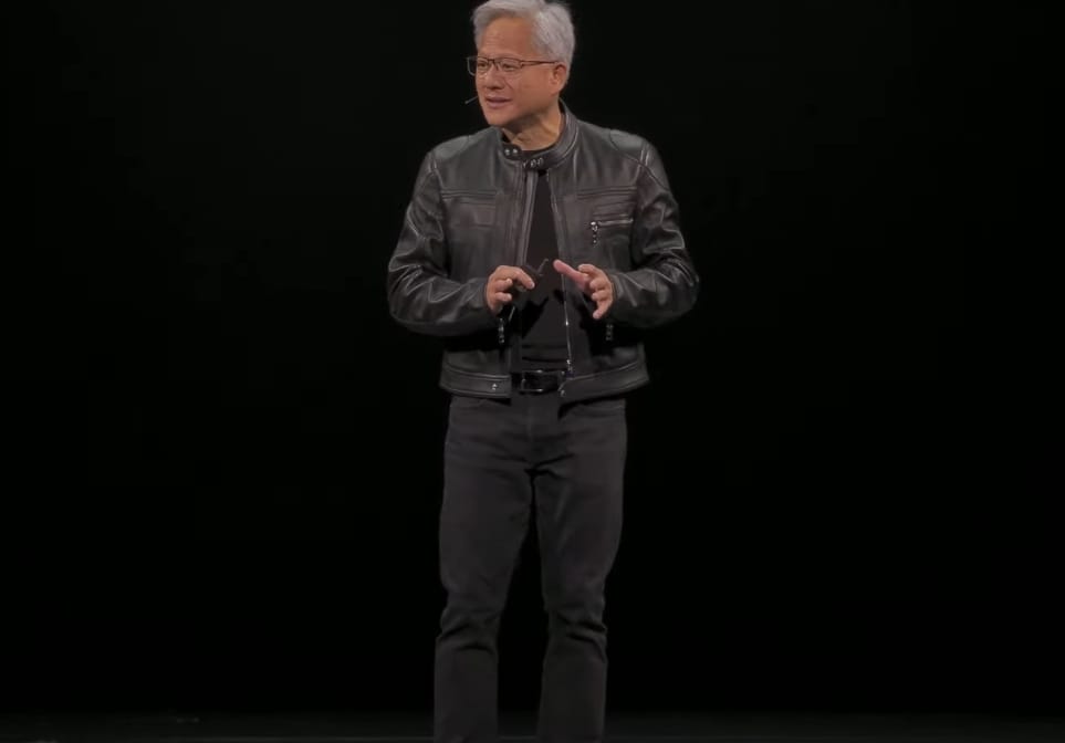 輝達執行長黃仁勳今天(19日)11點在2025 Computex演講。 圖：翻攝畫面