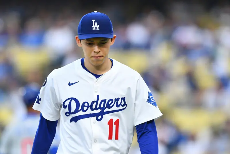 ▲效力美國職業棒球大聯盟（Major League Baseball）洛杉磯道奇的日本新星佐佐木朗希，近期因右肩關節夾擊症候群列入傷兵名單，目前正在進行恢復訓練。（圖／美聯社／達志影像）