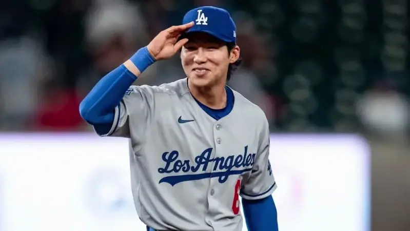 ▲美國職業棒球大聯盟（Major League Baseball）洛杉磯道奇隊韓籍新星金慧成靠著高達0.452的驚人打擊率續留大聯盟，今日將以外野手身份出賽。（（圖／道奇官方X）