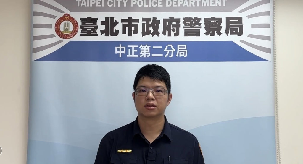 台北市警察局中正第二分局廈門街派出所長陳和揚（圖）21日表示，台北捷運車廂20日有2名女乘客發生衝突，初步調查疑因包包碰撞起口角進而大打出手，雙方互告傷害和公然侮辱罪，警方將持續釐清案情。（台北市警察局中正第二分局提供）中央社記者黃麗芸傳真  114年5月21日