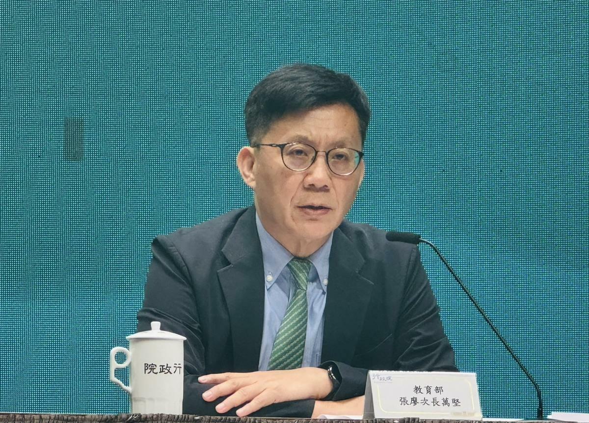 教育部政務次長張廖萬堅。 圖：謝莉慧/攝